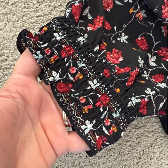 NWT Max Studio Floral Black and Red Women's Dress - Picture 3 of 6